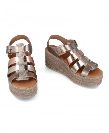 Sandalias metalizadas con cuña Andares 844831