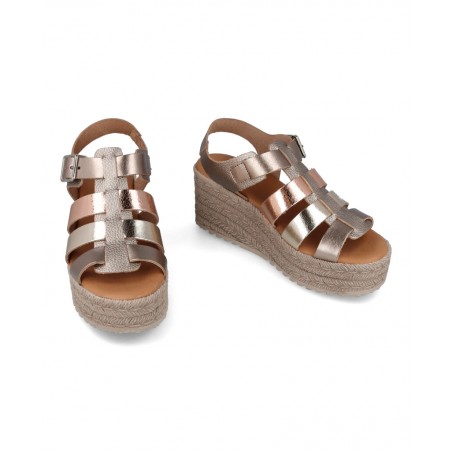 Sandalias metalizadas con cuña Andares 844831
