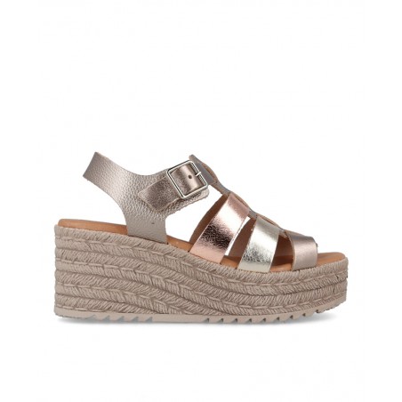Sandalias metalizadas con cuña Andares 844831