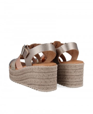 Sandalias metalizadas con cuña Andares 844831
