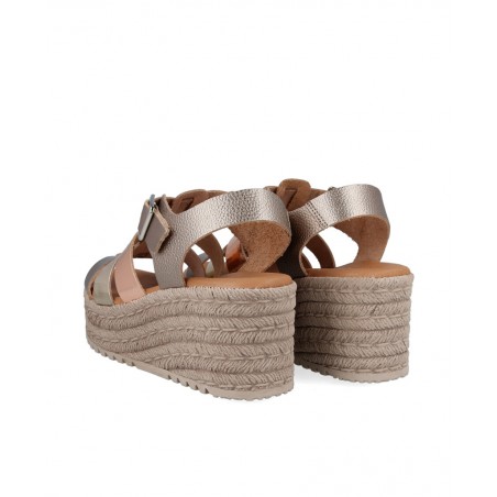 Sandalias metalizadas con cuña Andares 844831