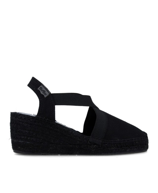 Toni Pons Fabi black wedge espadrilles