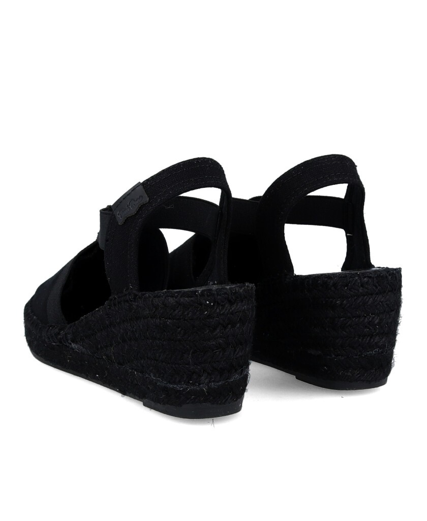 Toni Pons Fabi black wedge espadrilles