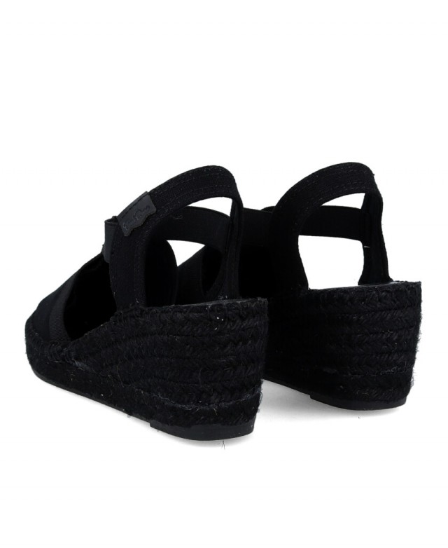 Toni Pons Fabi black wedge espadrilles