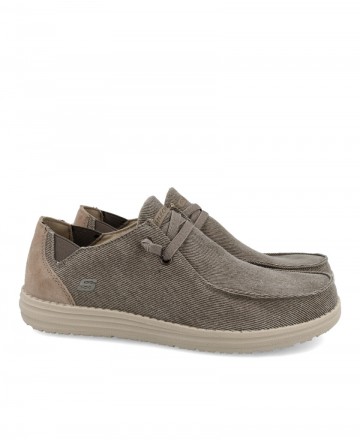 h2Mocasines de lona Skechers Melson Raymon h2 pstrongMocasines de lona Skechers Melson Raymon strong para hombre en color taupe