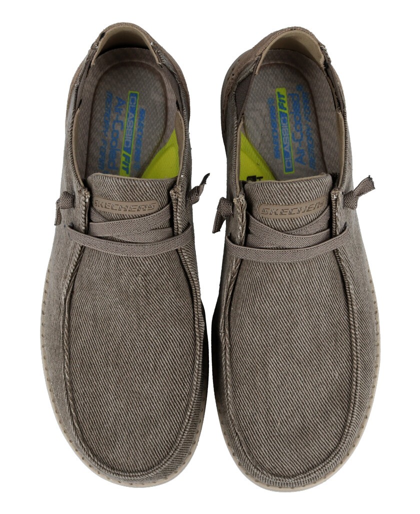 h2Mocasines de lona Skechers Melson Raymon h2 pstrongMocasines de lona Skechers Melson Raymon strong para hombre en color taupe