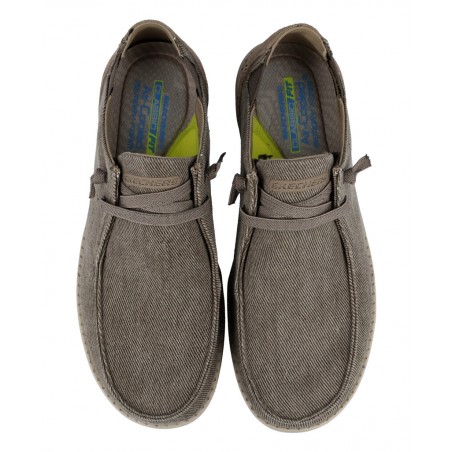 h2Mocasines de lona Skechers Melson Raymon h2 pstrongMocasines de lona Skechers Melson Raymon strong para hombre en color taupe