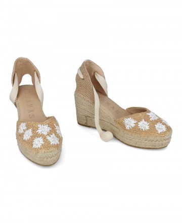 Alpargatas con flores Alhamas Romero 06800 RF5D