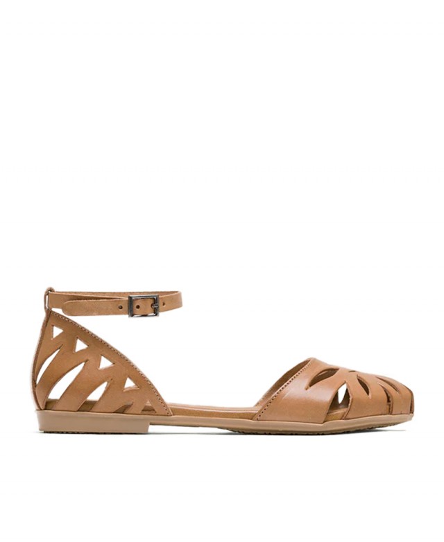 Sandalias planas en taupe Porronet Paula 3100 Sandalias planas en taupe Porronet Paula 3100