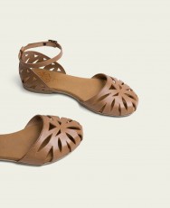 Sandalias planas en taupe Porronet Paula 3100 Sandalias planas en taupe Porronet Paula 3100