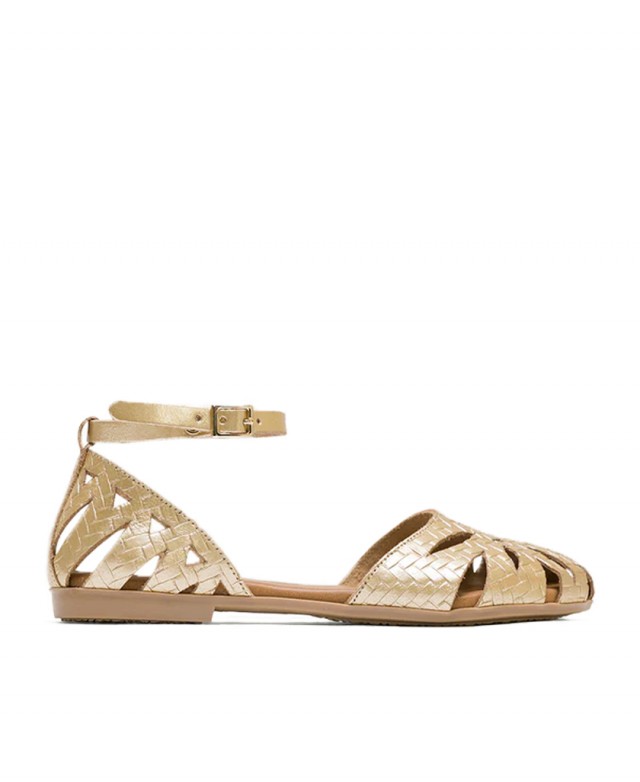 Porronet Patricia 3101 golden flat sandals Porronet Patricia 3101 golden flat sandals