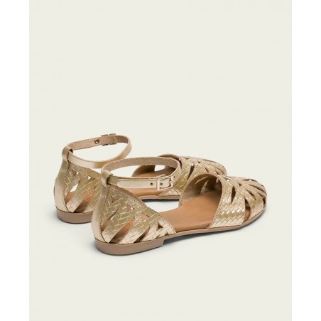 Porronet Patricia 3101 golden flat sandals