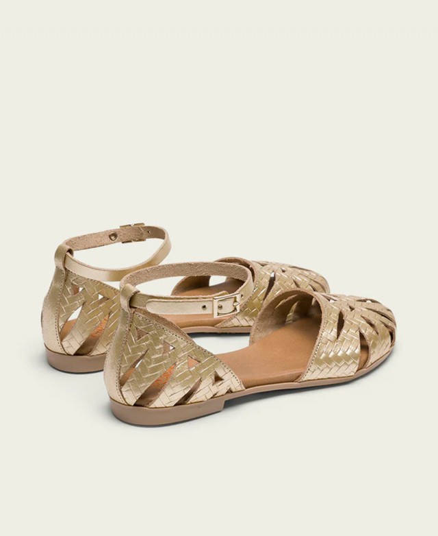 Porronet Patricia 3101 golden flat sandals Porronet Patricia 3101 golden flat sandals