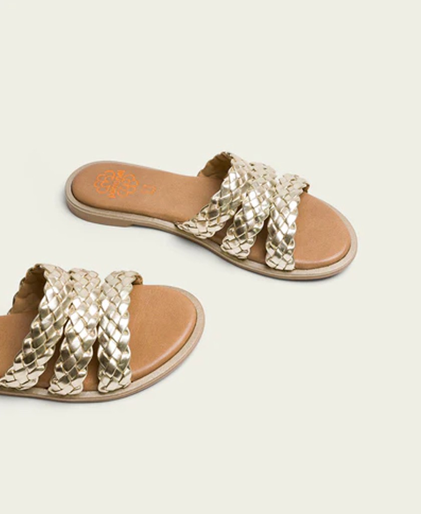 Metallic Slip-on Sandal Porronet Elisa 3105