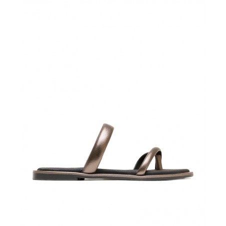 Black Metallic Toe-Post Sandal Porronet Camila 3107