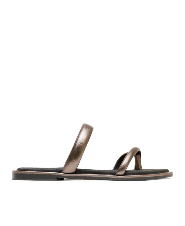 Black Metallic Toe-Post Sandal Porronet Camila 3107 Black Metallic Toe-Post Sandal Porronet Camila 3107