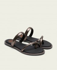 Black Metallic Toe-Post Sandal Porronet Camila 3107 Black Metallic Toe-Post Sandal Porronet Camila 3107