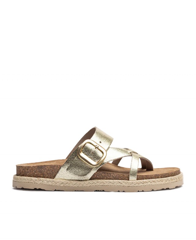 Metallic Flat Sandals Yokono Arena 003