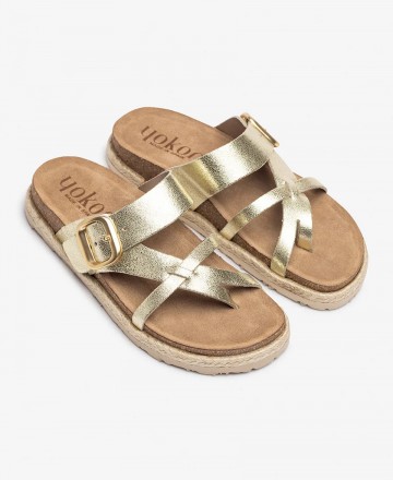 Metallic Flat Sandals Yokono Arena 003