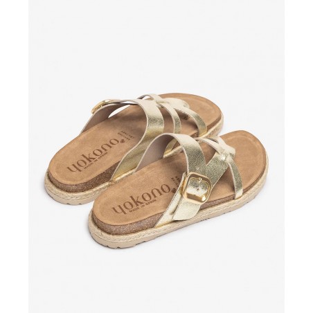 Metallic Flat Sandals Yokono Arena 003
