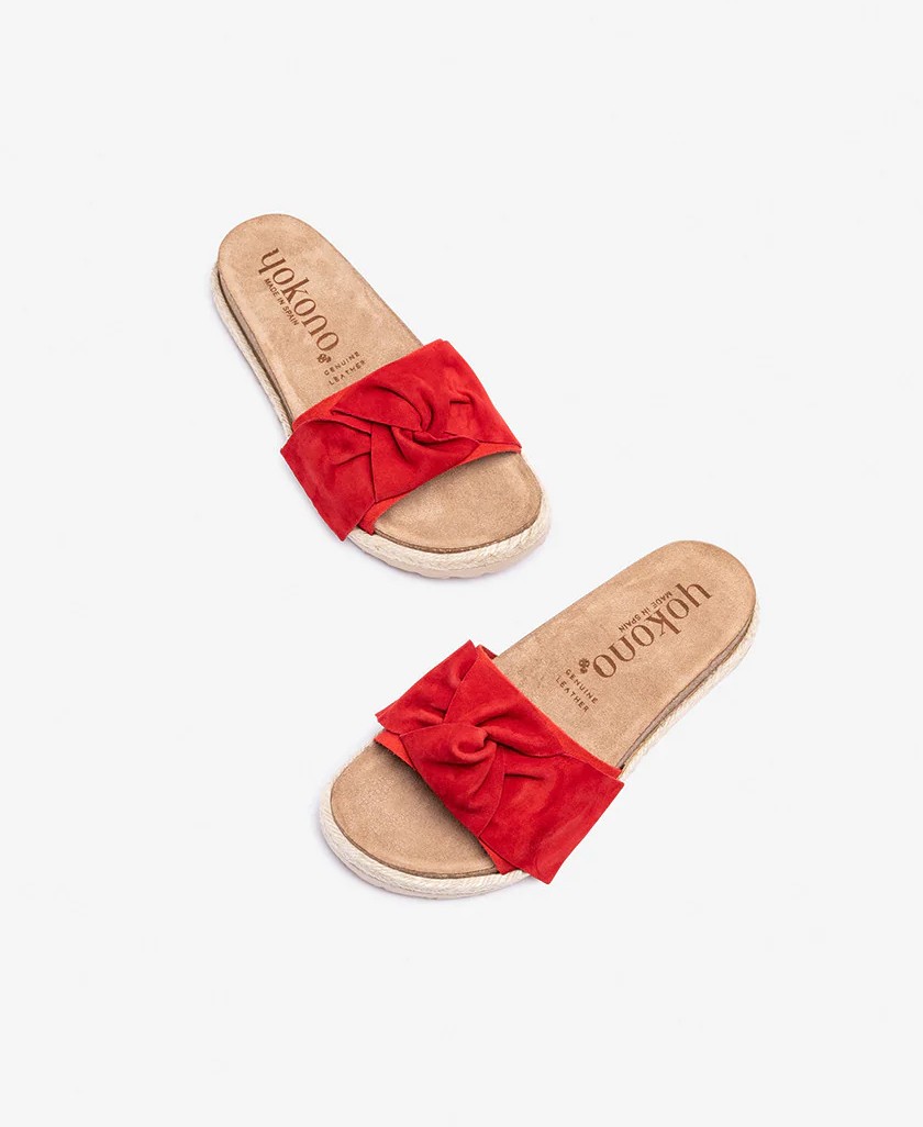 Red Casual Slip-on Sandals Yokono Arena 004