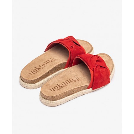 Sandalias casual de color rojo Yokono Arena 004