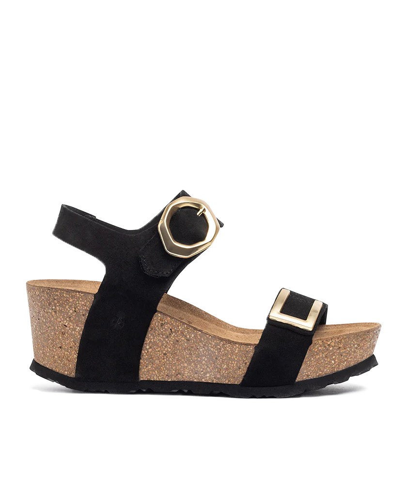 Black wedge sandal Yokono Bari 255