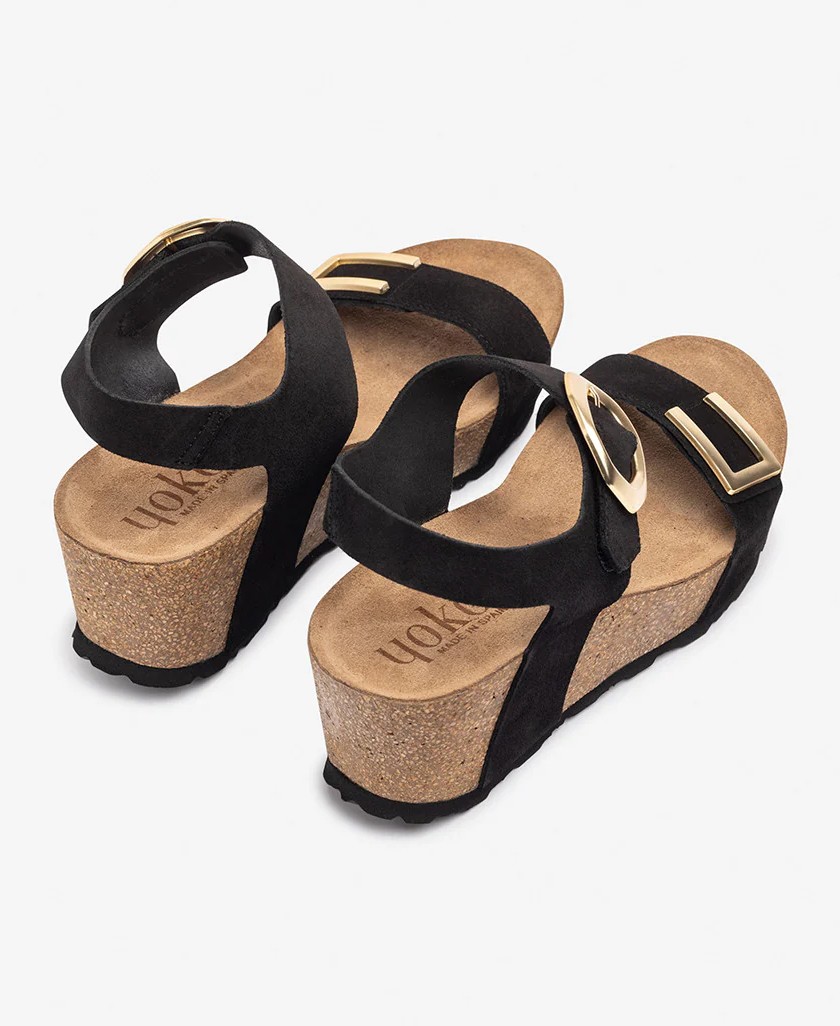 Black wedge sandal Yokono Bari 255