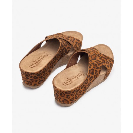Sandalia estampado leopardo Yokono Bari 257