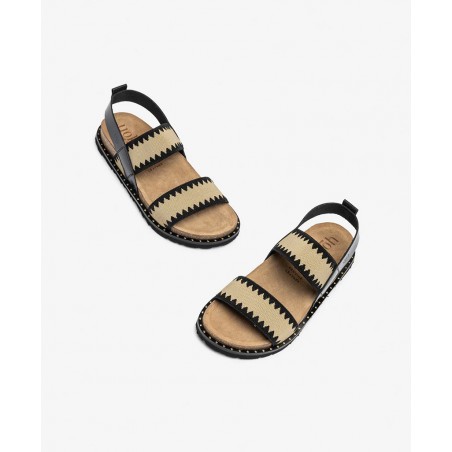 Two-tone flat sandal Yokono Bolus 255