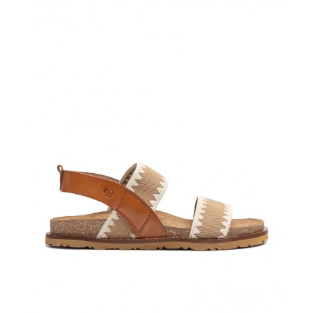 Sandalia de piel de color marrón Yokono Bolus 255