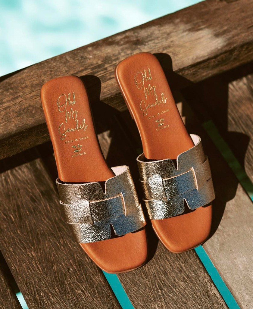 Catchalot 5343 metallized spade sandal