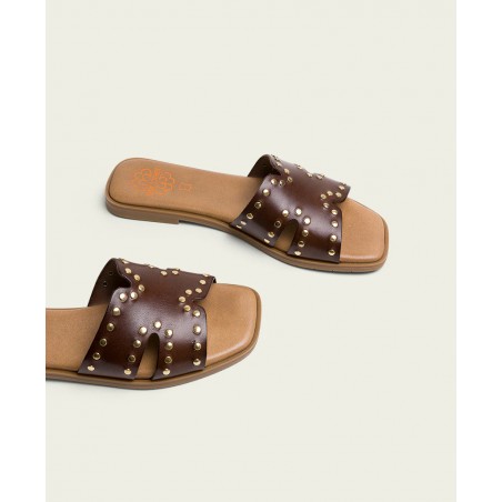 Porronet 3115 Brown Studded Sandals