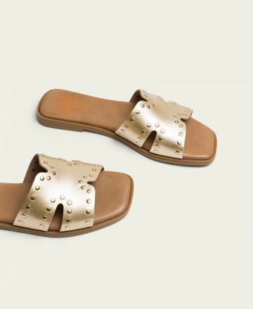 Porronet 3115 Metallic Slide Flip-Flops