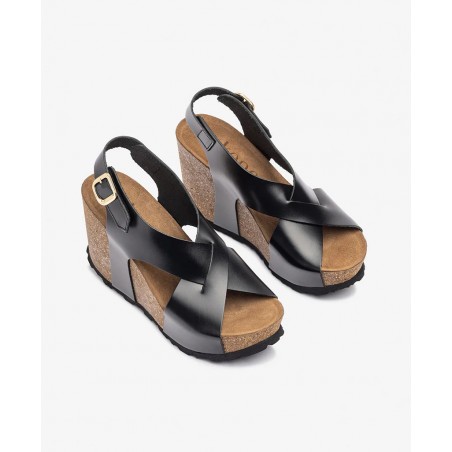 Yokono Corfu 250 Leather Wedge Sandals