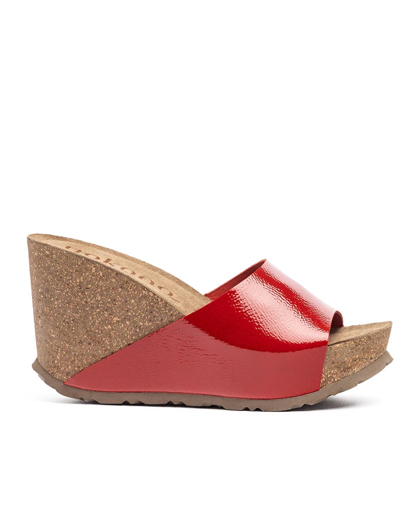 Zuecos rojos con cuña Yokono Corfu 253
