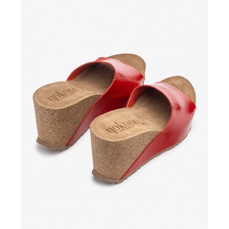 Yokono Corfu 253 Red Wedge Clogs