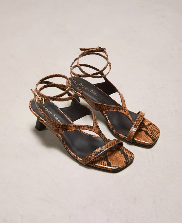 Sandalias de tacón animal print Bryan Gara 6609 Sandalias de tacón animal print Bryan Gara 6609