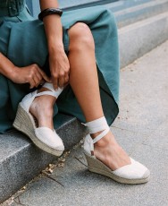 Alpargata blanca alta Vidorreta 27900