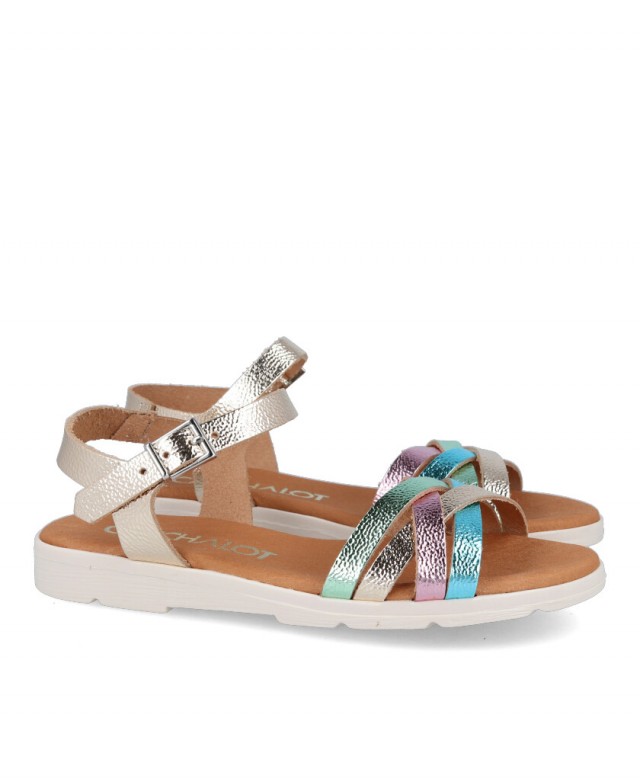 Catchalot 5770 metallic strappy sandals