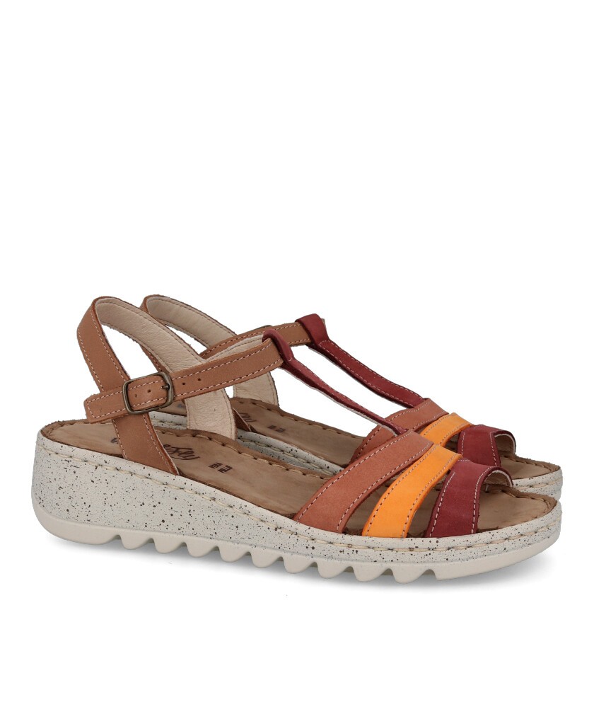 Low wedge sandals Walk & Fly Adra 9371 50680