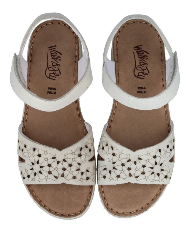 Sandalias blancas Walk & Fly Savina 9371 50401