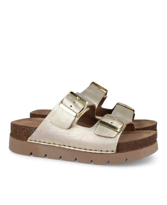 Gold sandals Walk & Fly Rimini 8331 50810