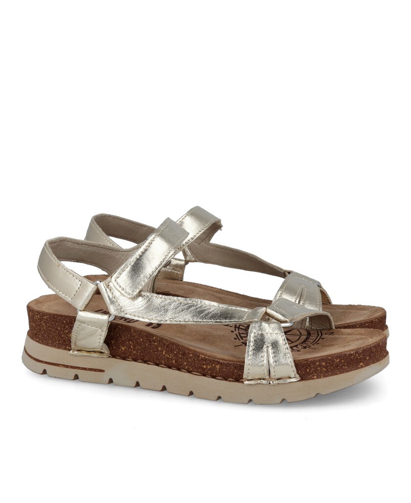 Sandalias doradas Wak & Fly Miramare 8352 21620