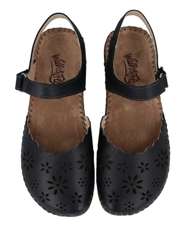 Women's black shoes Walk & Fly Nerano 7261 50411