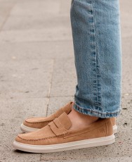 Sporty split leather moccasins Agot ORB