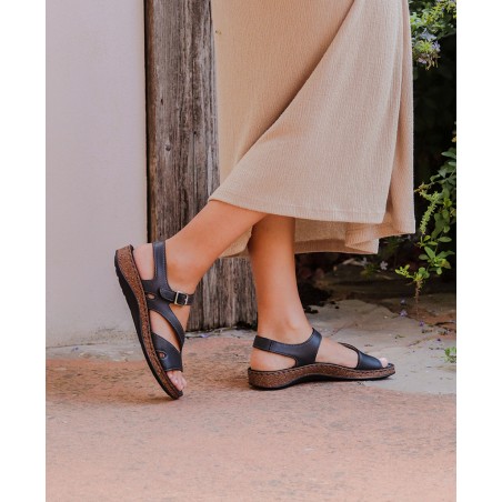 Sandalias Bio negras Walk And Fly Montana 3861 35