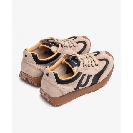 Tenis beige de mujer Yokono Guam 001