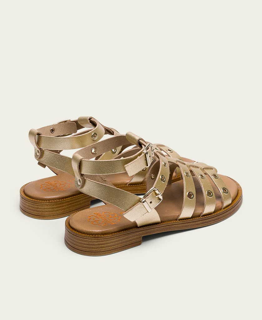 Porronet Mía 3126 Gold Roman Sandal
