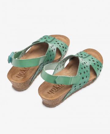 Yokono Monaco 252 low wedge sandals